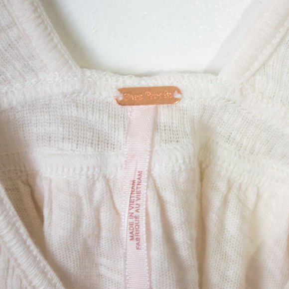 Free People Ivory Zinia V-Neck Tank XL - Picture 4 of 8